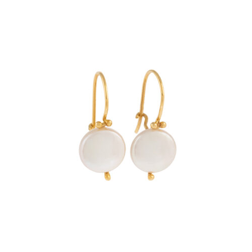SK25 . C14 GOLD HANGING WITH A HOOK . PEARLS