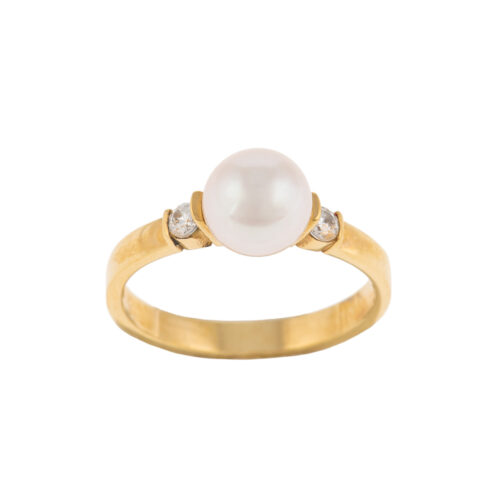D45 . C14 GOLD . PEARL & WHITE ZIRCONS