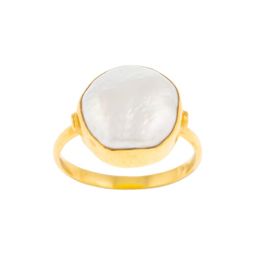 D46 . C18 GOLD . HANDMADE . RAW PEARL