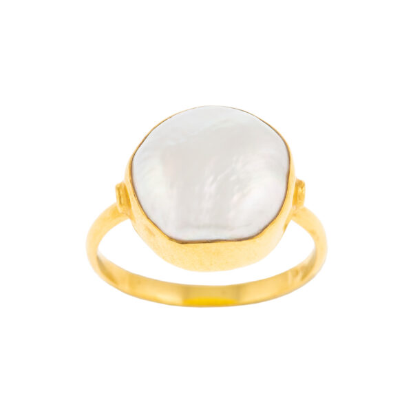 D46 . C18 GOLD . HANDMADE . RAW PEARL