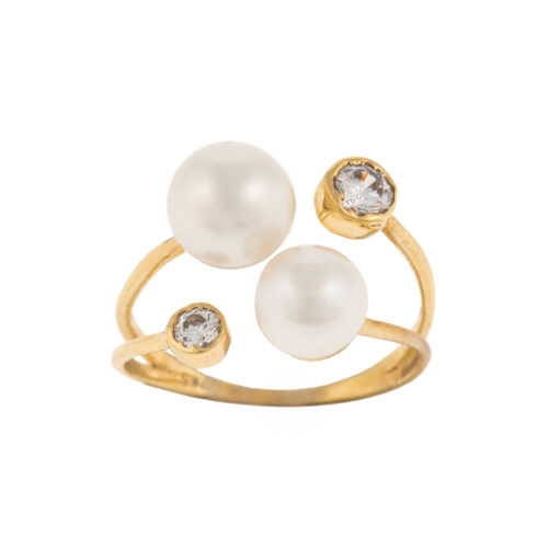 D50 . C14 GOLD . PEARLS & WHITE ZIRCONS