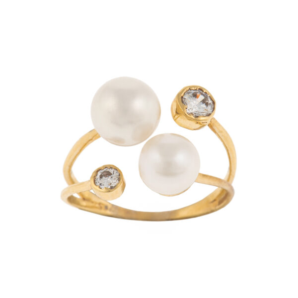 D50 . C14 GOLD . PEARLS & WHITE ZIRCONS